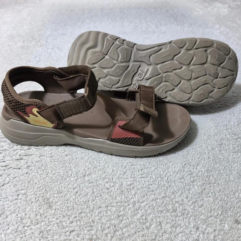 Teva Zymic Sandals Mens 11 Brown Adjustable Straps Outdoor Hiking 1124049